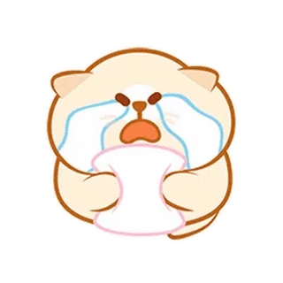 ⭐ huilen, verdrietig, cartoon, tranen whatsapp sticker