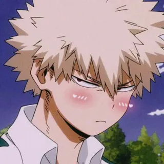 ✨ Katsuki Bakugo My Hero Academia Anime, Personnage, Rougeur, Mignon, My Hero Academia, Bakugo, Katsuki telegram sticker