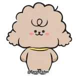 🙏 chien, mignon, dessin animé, animal, autocollant whatsapp sticker