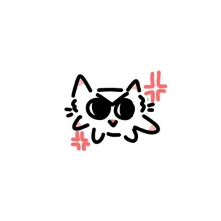 😡 arrabbiato, gatto, emoji, cartone animato, adesivo telegram sticker