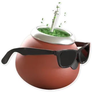 😎 Mate, Drankje, Zonnebril, Yerba Mate, Drank telegram sticker
