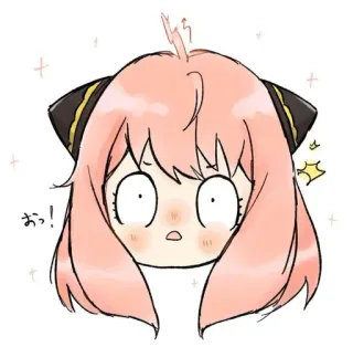 😮 Anya Forger Spy x Family おっ! anime, spy x family, anya, forger, cartoon, cute telegram sticker