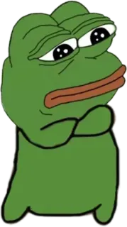 🇨🇰 Pepe the Frog เปเป้, เปเป้เดอะฟรอก, มีม, กบ, มีมอินเทอร์เน็ต, กบเศร้า telegram sticker