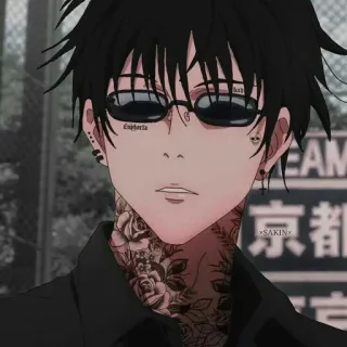 😎 Euphoria Anime, Tattoo, Brille, Cool, Edgy, Charakter telegram sticker
