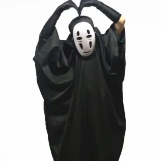 👁‍🗨 No-Face Spirited Away Senza Volto, Kaonashi, La città incantata, Ghibli, Anime, Personaggio, Maschera telegram sticker
