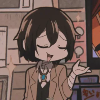 😇 Dazai Osamu Bungo Stray Dogs Anime, Chibi, Dazai Osamu, Bungo Stray Dogs, Manga whatsapp sticker