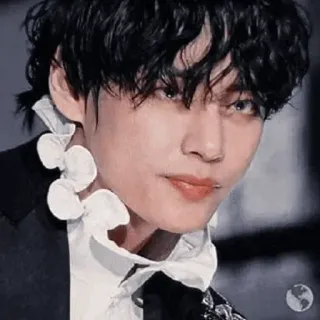 ▫️ V osoba, mężczyzna, piosenkarz, artysta estradowy, gwiazda, kpop, v, bts telegram sticker