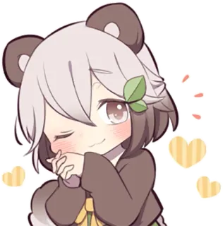 😉 anime, kawaii, panda, cute, sticker, cartoon, adorable telegram sticker