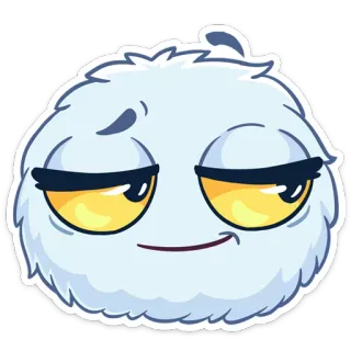 😏 Dibujo animado, Emoji, Lindo, Esponjoso, Expresión, Sticker telegram sticker