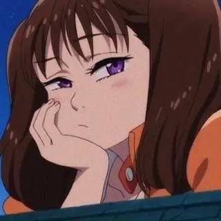 ✨ Diane The Seven Deadly Sins Anime, Kartun, Diane, The Seven Deadly Sins, Gadis, Mata ungu telegram sticker
