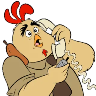 📱 Huhn, Cartoon, Handy, sprechend, lustig, Tier telegram sticker