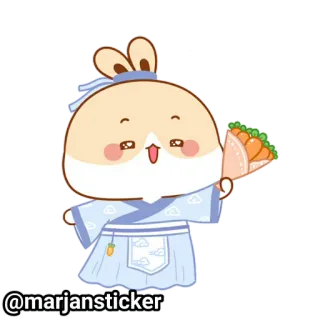 ❤️ @marjansticker стикер, мультфильм, кролик, милый, животное, каваи telegram sticker