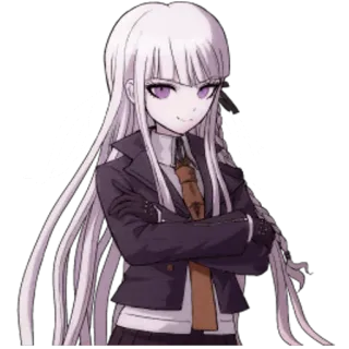 😏 Kyoko Kirigiri Danganronpa Anime, Personaggio, Serio, Sicuro di sé telegram sticker