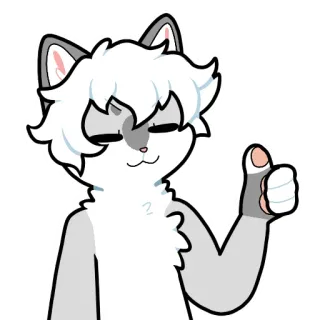 👍 gato, joinha, animal, fofo, adesivo telegram sticker