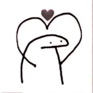 💗 monigote, corazón, amor, lindo, dibujos animados, simple telegram sticker