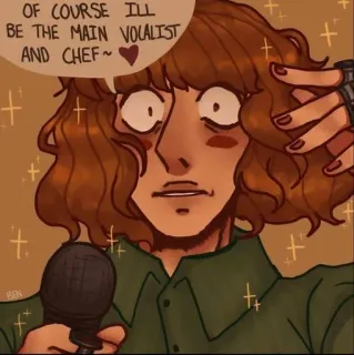 🖇 OF COURSE ILL BE THE MAIN VOLALIST AND CHEF~ Kreskówka, Postać, Piosenkarz, Szef kuchni, Słodki whatsapp sticker