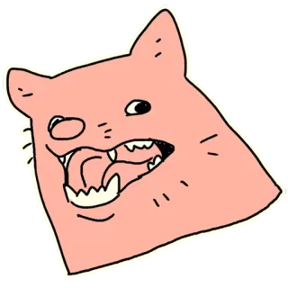 😃 Katze, Tier, Sticker, Cartoon, Lustig, Meme telegram sticker