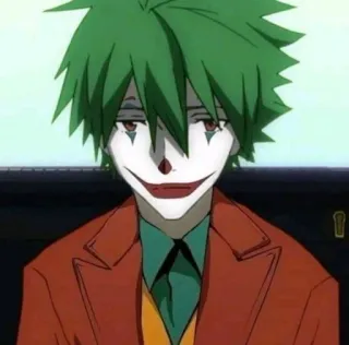 🤡 anime, clown, cosplay, character, joker whatsapp sticker