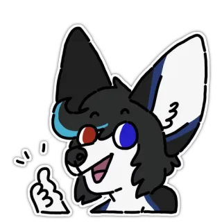 👍 furry, animal, thumbs up, character, sticker, anthropomorphic whatsapp sticker