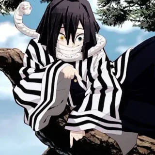 📓 Obanai Iguro Demon Slayer Anime, Demon Slayer, Obanai Iguro, Serpente, Personaggio, Manga telegram sticker