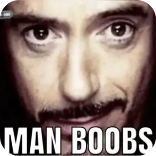 🖼 Tony Stark Iron Man MAN BOOBS telegram sticker