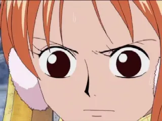 🙄 Nami One Piece 애니메이션, 나미, 원피스, 화난, 소녀, 캐릭터 telegram sticker