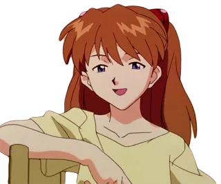 😏 Asuka Langley Sohryu Neon Genesis Evangelion anime, Cartoon, Figur, Mädchen, Asuka, Evangelion telegram sticker