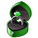 π Telegram ring, verloving, diamant, sieraad, groen, telegram whatsapp sticker