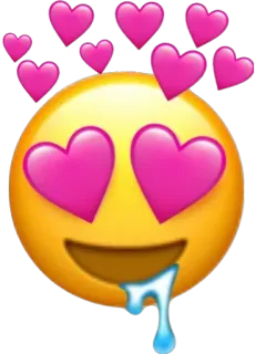 😍 emoji, love, hearts, face, affection, sweet, cute telegram sticker