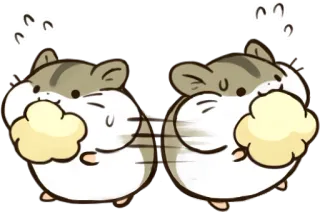 😥 hamster, cute, animals, food, snack, running telegram sticker