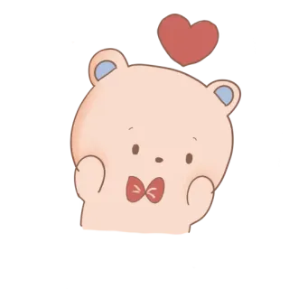 ❤️ bear, cute, cartoon, heart, animal telegram sticker