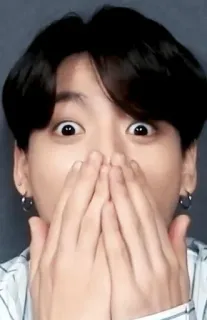 🤭 Jungkook Jungkook, BTS, K-Pop, Idol, Sänger, lustig, süß, überrascht telegram sticker