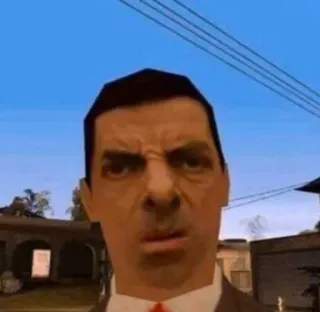 😯 Mr. Bean Grand Theft Auto: San Andreas telegram sticker