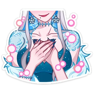 💞 kobieta, lód, śnieg, zima, iskra telegram sticker