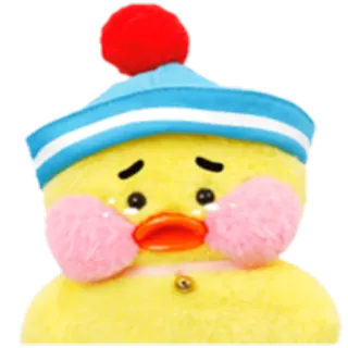 😥 canard, mignon, triste, dessin animé, autocollant telegram sticker