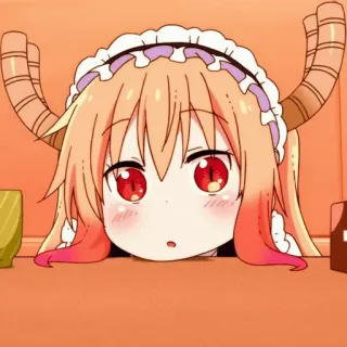 🐉 Tohru Miss Kobayashi's Dragon Maid anime, dragon, kawaii, cute, tohru, dragon maid telegram sticker