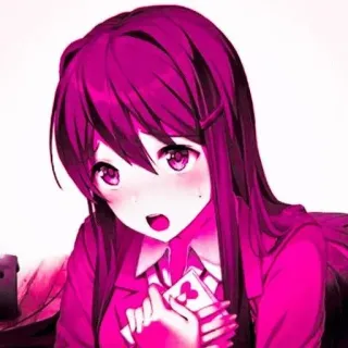 👾 Yuri Doki Doki Literature Club! アニメ, マンガ, Doki Doki Literature Club, 百合, ビジュアルノベル whatsapp sticker