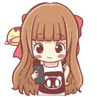 😕 애니메이션 소녀, 만화, 귀여운, 카와이, 스티커 telegram sticker