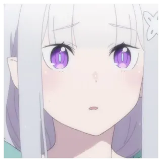 🐇 Emilia Re:Zero − Starting Life in Another World Anime, Manga, Emilia, Re Zero, Lindo, Waifu whatsapp sticker