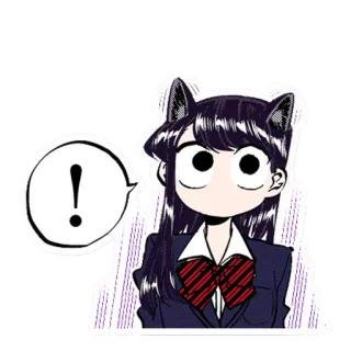 ❗️ Komi Shouko Komi Can't Communicate ! Anime, Manga, Kocie uszy, Słodkie, Komi nie może się porozumieć telegram sticker