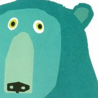 😳 bear, animal, illustration, cartoon, blue whatsapp sticker