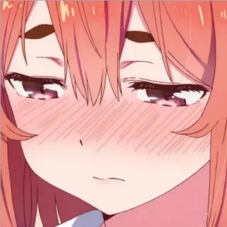 😳 anime, girl, manga, cute, pink hair, blushing telegram sticker