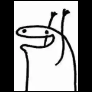 🥳 stickfiguur, krabbel, cartoon, illustratie, kunst telegram sticker