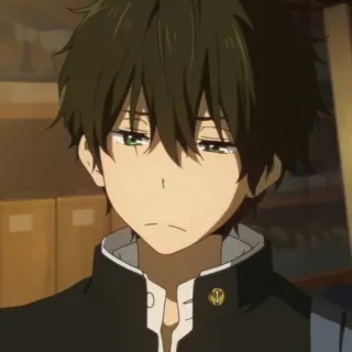 ➖ Houtarou Oreki Hyouka Anime, Personagem, Houtarou Oreki, Hyouka whatsapp sticker