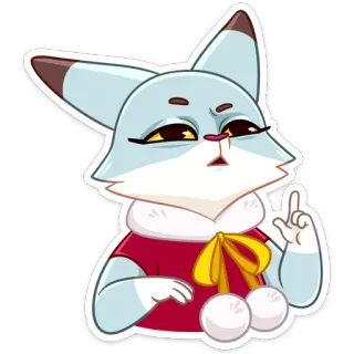 ☝️ raposa, animal, desenho animado, personagem, adesivo telegram sticker