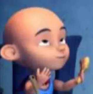 🧑‍🦲 Ipin Upin & Ipin Cartone animato, Animazione, Personaggio, Calvo, Malesia, Upin Ipin telegram sticker