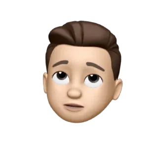 🙄 Memoji, emoji, face, cartoon, avatar, portrait telegram sticker