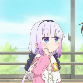 ☁️ Kanna Kamui Miss Kobayashi's Dragon Maid Anime, Kawaii, Carino, Kanna, Drago, Manga, Cartone animato telegram sticker