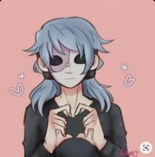 🌟 personaggio, maschera, cuori, cartoni animati telegram sticker