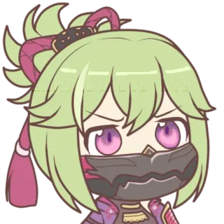 😶 Kuki Shinobu Genshin Impact anime, genshin impact, kuki shinobu, video game, character whatsapp sticker